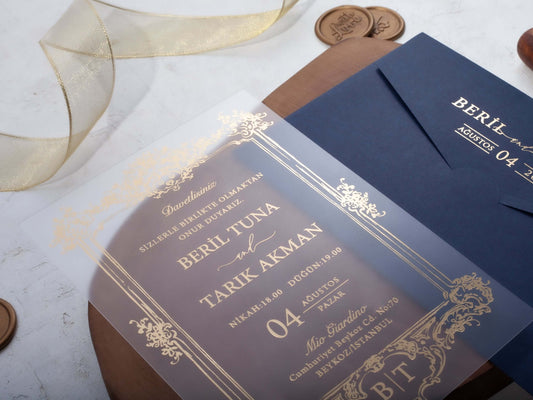 Frame Detailed Acrylic Wedding Invitation