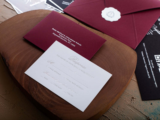 Classic Rsvp Card, Modern Wedding Response Card