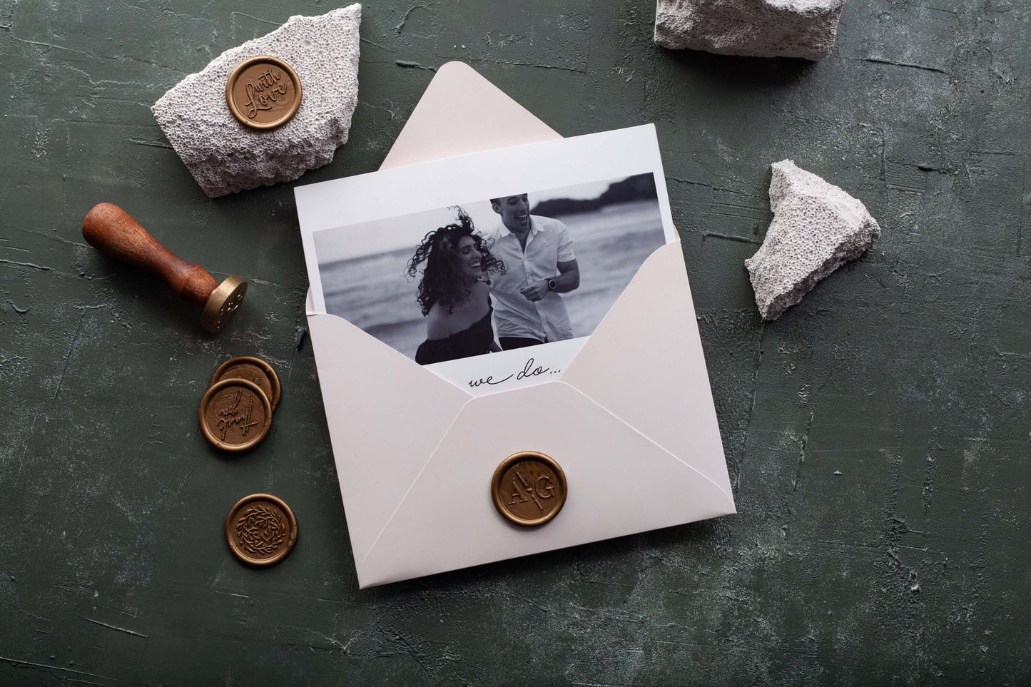 Trifold Wedding Invitation Cards with Photo and Rsvp