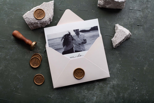Trifold Wedding Invitation Cards with Photo and Rsvp