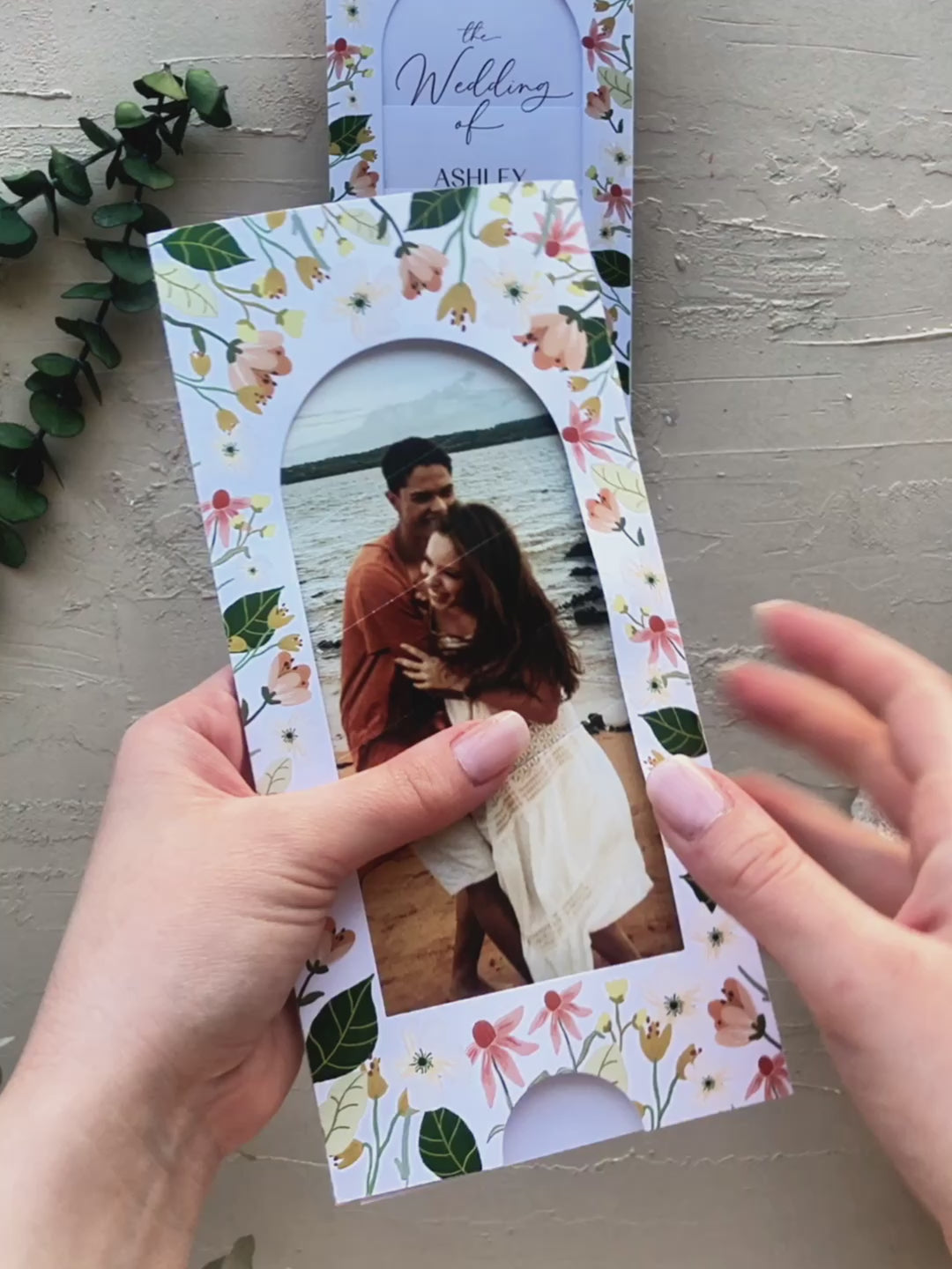 custom printed portrait invitation set video
