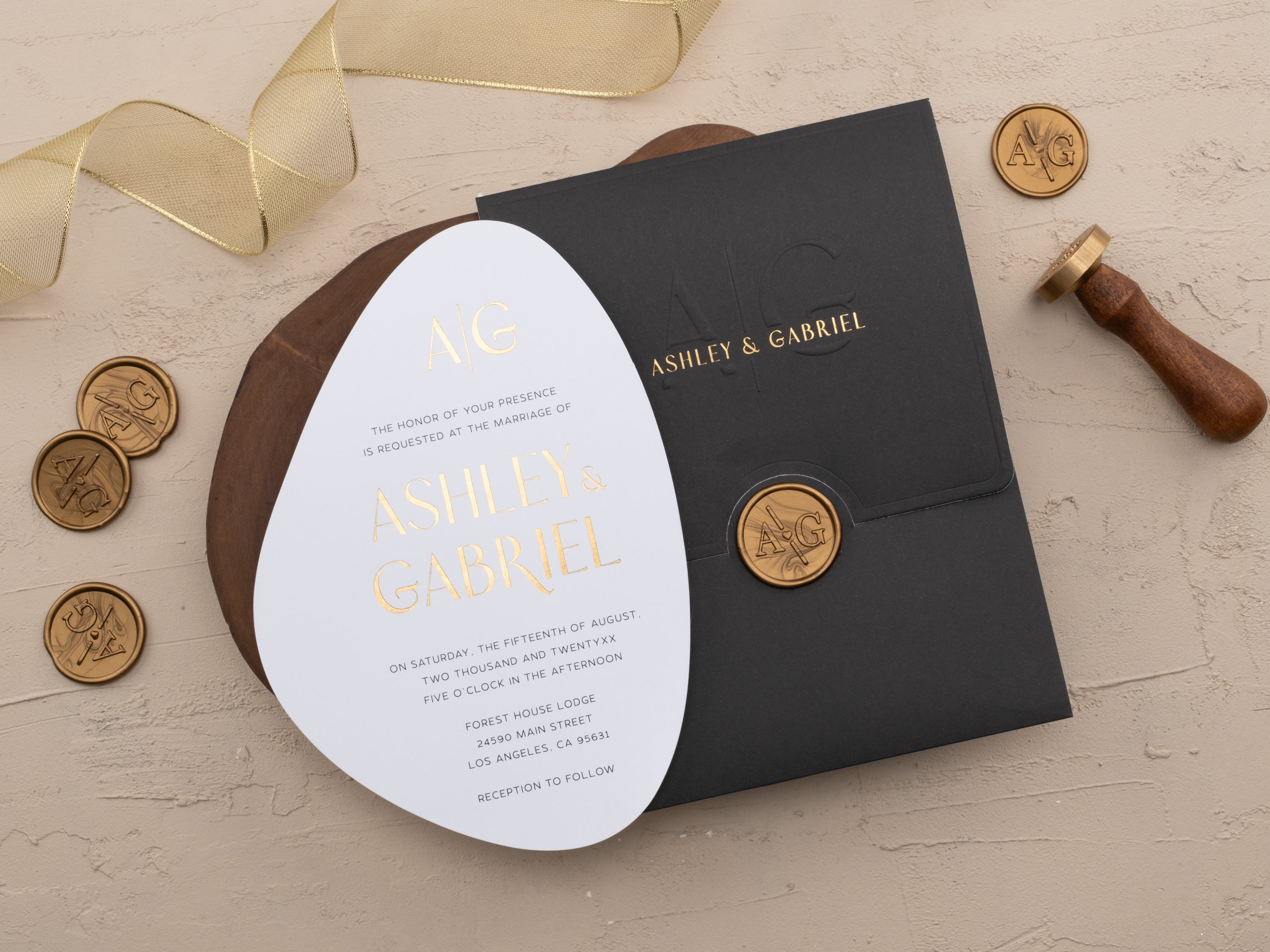 Custom Embossed Building Invitation Flat Is the New Bold: Inside Our Embossed Oval Invitation Series ...