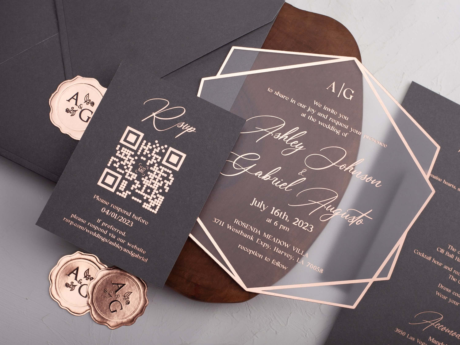 Gray Wedding Invitations