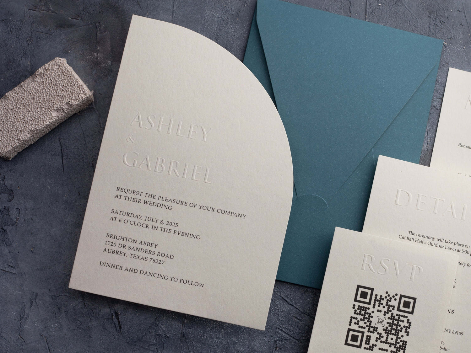 Half Arch Wedding Invitations