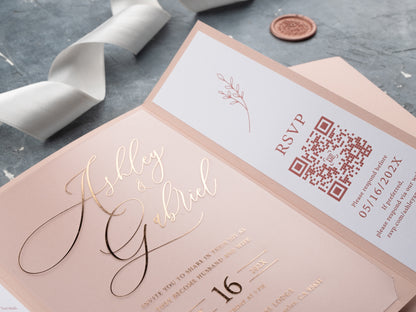  Blush Pink Wedding Invitations