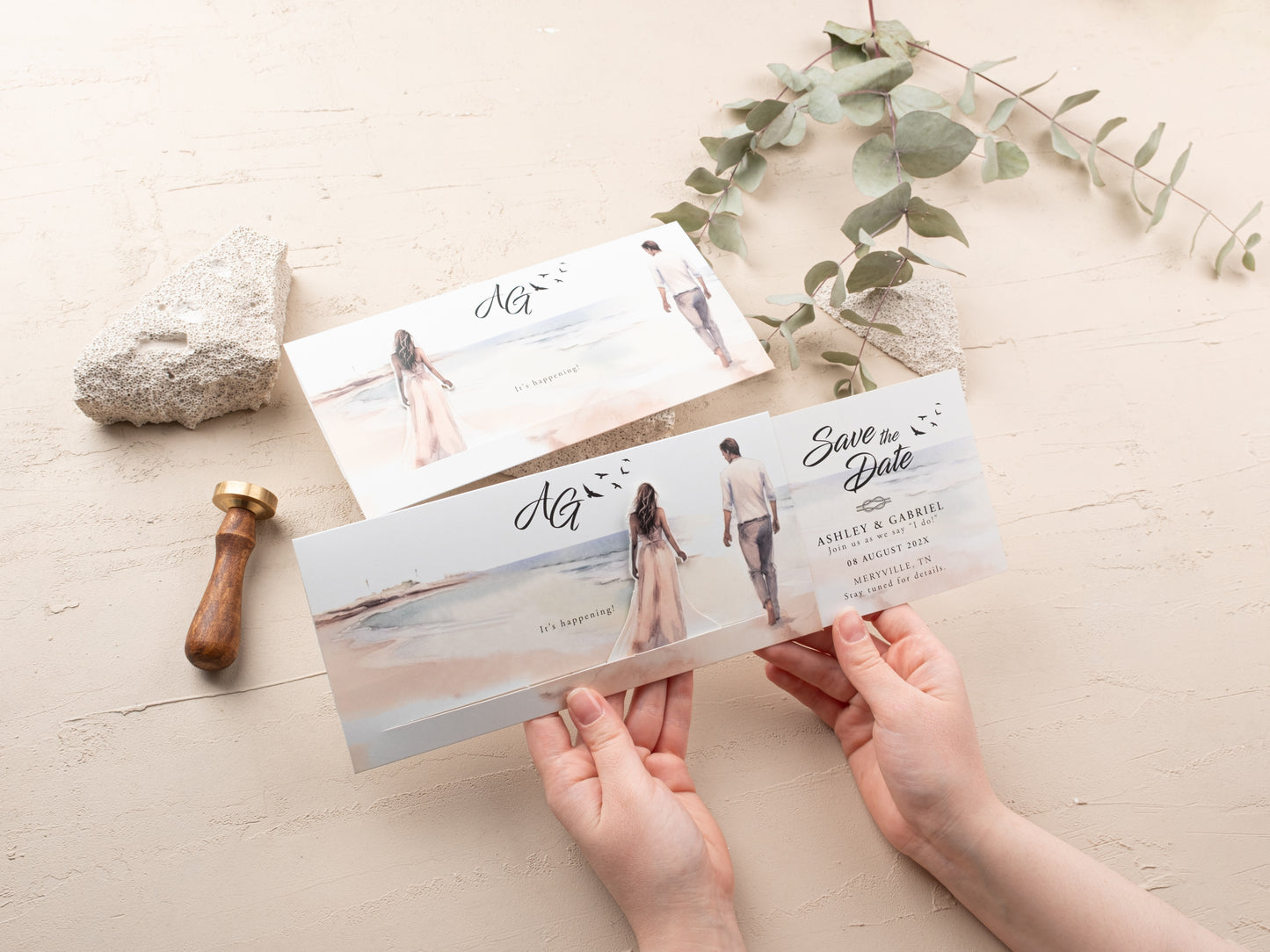 دعوة زفاف مع صورة شخصية - بطاقة شخصية مع تأكيد الحضور والتفاصيل