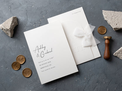 Save The Date card with Jacket