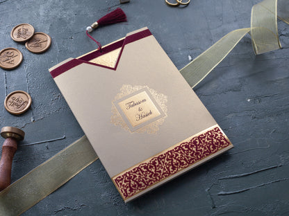 Velvet Patterned Wedding Invitations | Luxury Invitation Card