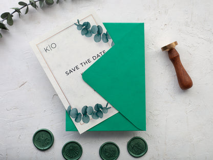 Eucalyptus Leaf Detailed Save The Date Card